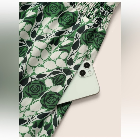 BloomChic Plus Size 3XL Boho Print Ruffles Shirred Pocket Elastic Waist Dress - Picture 6 of 8